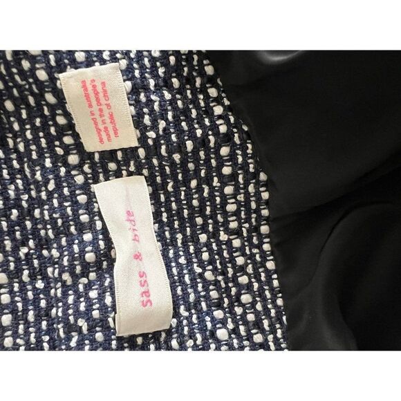 SASS & BIDE There & Back "Oh Yes" Gray Fitted Crop Motorcycle Jacket Siz… - Picture 6 of 8